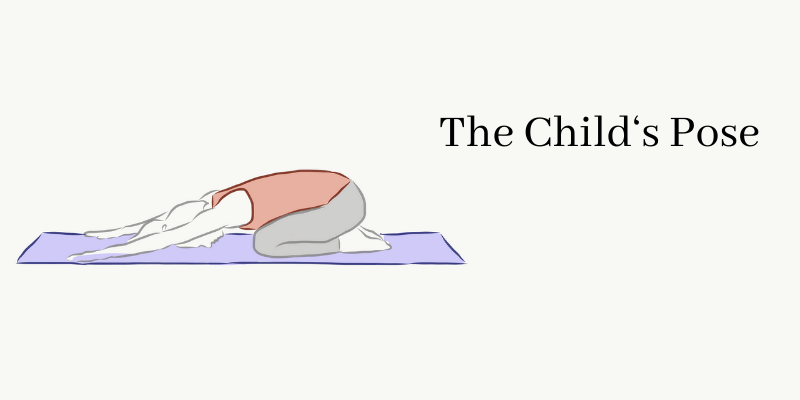 A woman performing the Child‘s pose