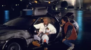 Back to the future movie scene: Doc and Marty (before getting YOPD)
