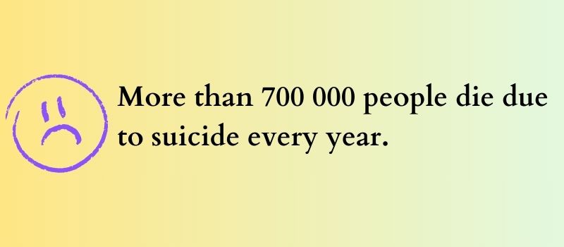 More than 700000 people die due to suicide every year